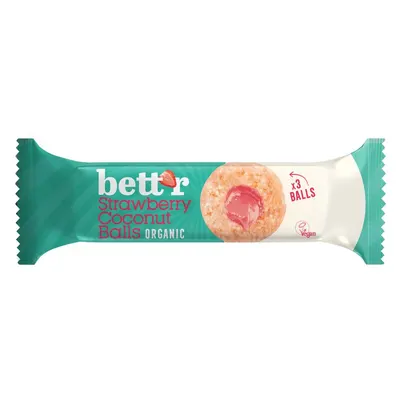 Bilute cu umplutura de capsuni si cocos bio 3 buc x 15g Bettr
