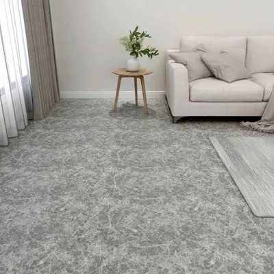 vidaXL Plăci de Pardoseală Gri 5,11 m² 55 buc. PVC
