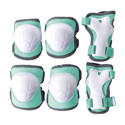Set 6 protecții sport Yvolution 3-5 ani Green