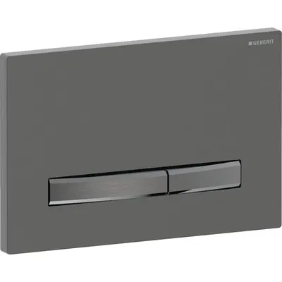 Clapeta actionare dubla rezervor wc, placa de fixare placa de acoperire tasta crom negru, Geberit Sigma50