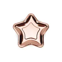 Farfurii stea rose gold 18 cm