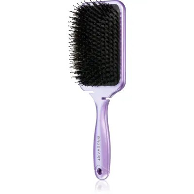 BrushArt Hair Boar bristle paddle hairbrush perie de par cu peri de mistret Metallic Lilac 1 buc