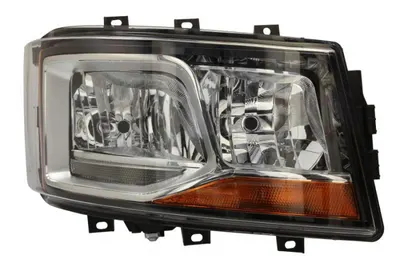 Far dreapta (H7 H7, electric, cu motor, culoare insert: crom platinat, culoare indicator: portocaliu) potrivit SCANIA G II, L, P II, R II, S 06.17