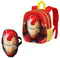 Ghiozdan pentru gradiniță Karactermania Iron Man - Armour, 3D, cu mască
