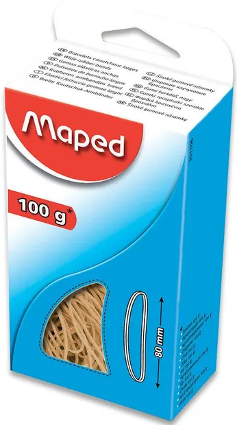 Elastice Maped - 100 g, din cauciuc, 80 mm