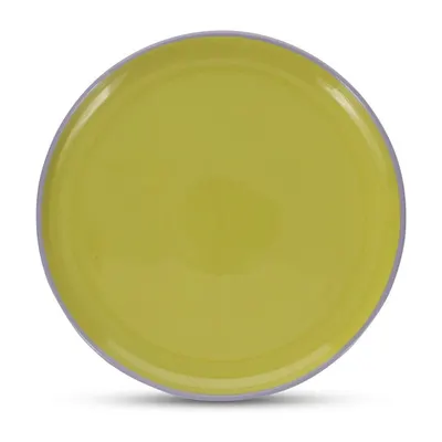 Farfurie verde/mov din gresie ø 26 cm Duo – ONA