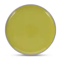 Farfurie verde/mov din gresie ø 26 cm Duo – ONA