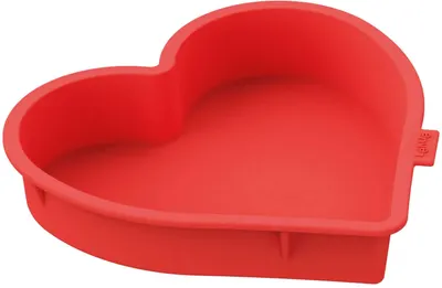 Formă de silicon pentru copt Lekue – Celebrate, 24.2 x 22.9 x 4.4 cm, roșie