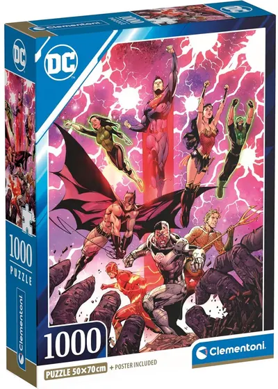 Puzzle Clementoni din 1000 piese - Personajele lui DC Comics