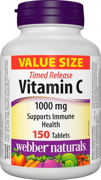 Vitamin С, 1000 mg, 150 tablete, Webber Naturals