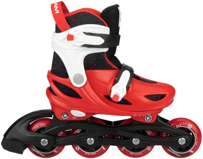 Role reglabile Nijdam Rad Racer, roșu-negru, 29-32