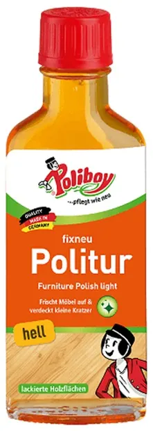 Detergent pentru lemn Poliboy - Fixneu, pentru lemn deschis la culoare, 100 ml