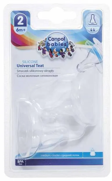 Tetine din silicon Canpol - Medium, 2 buc