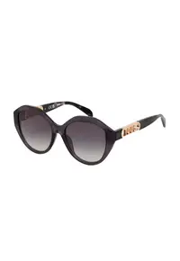 Ochelari de Soare Dama STOB90-550705 - Lentile Ø55 mm Policarbonat - Protectie UV400 - Rama Acetat Negru/Gri - Include Husa
