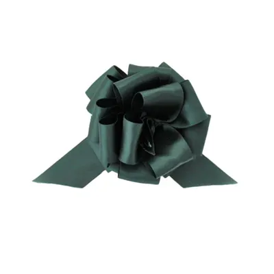 Fundă din satin cu autoformare verde-închis