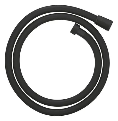 Furtun de dus Grohe SilverFlex 28362KF1, universal, 1/2 inch x 1/2 inch, 1.25 m, anti-rasucire, mat, Negru