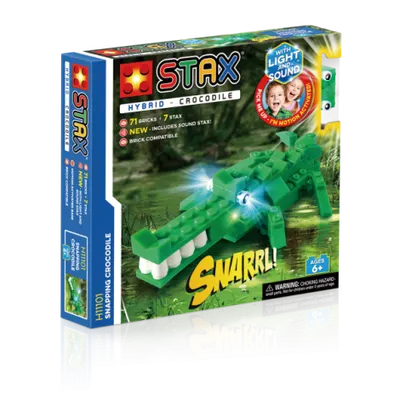 Jucarie - Seturi de constructie cu lumini si sunete Stax - Crocodil