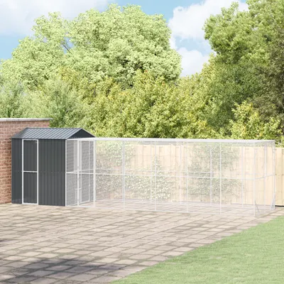 Gossi colivie de pasari cu extensie, antracit, 210x817x247 cm, otel