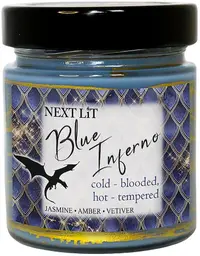 Lumânare parfumată Next Lit Dragon Fire - Blue Inferno, 180 g