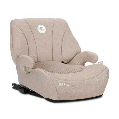 Inaltator auto pentru copii Lorelli Pyxis Beige 125-150 cm, i-Size, isofix, booster cu spatar detasabil, 6-12 ani