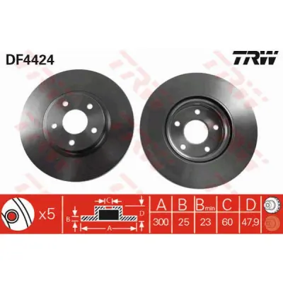 Disc frana TRW DF4424