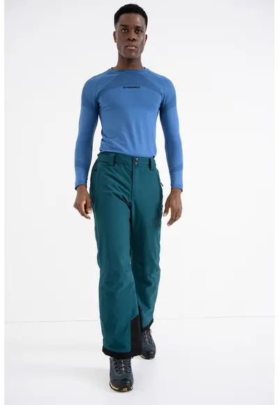Pantaloni cu talie medie pentru schi - Verde inchis