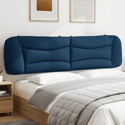 vidaXL Pernă pentru tăblie de pat, Hvar, albastru, 200 cm, material textil
