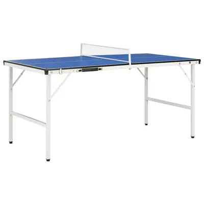 vidaXL Masă de ping-pong cu plasă, 1,5 metri, albastră, 152x76x66 cm