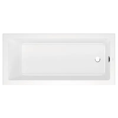 Cada dreptunghiulara Villeroy Boch pentru inzidire, Targa Plus Solo, 160 x 70 cm, alb alpin