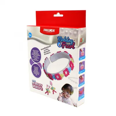 Set creativ perle bratara ciclam fete