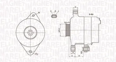 Alternator (14V, 70A) TOYOTA YARIS, YARIS VERSO; VW POLO 1.3-1.5 dupa 1999