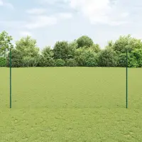 vidaXL Gard hexagonal cu stâlp 10 x 1,5 m Oțel cu strat de PVC Verde