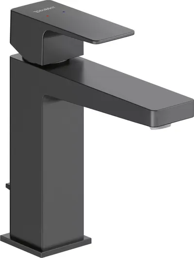 Baterie lavoar Duravit Manhattan MH1020001046, marime M, cartus ceramic, monocomanda, 170 mm, ventil, Negru mat