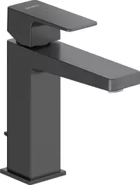 Baterie lavoar Duravit Manhattan MH1020001046, marime M, cartus ceramic, monocomanda, 170 mm, ventil, Negru mat