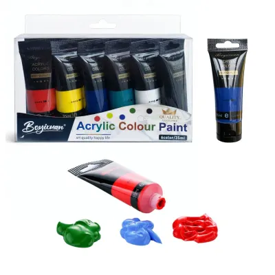 Vopsele Acrilice 6/set, Tuburi 35 ml, Diferite Culori Engros