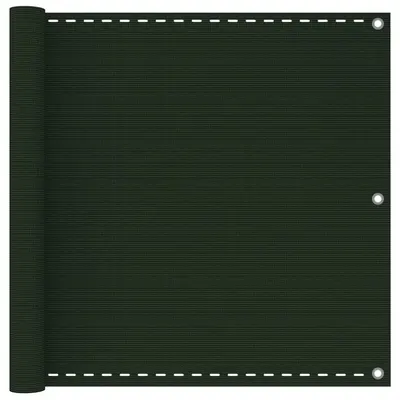 vidaXL Paravan de balcon, verde închis, 90x300 cm, HDPE