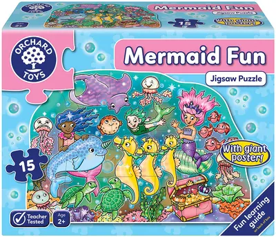 Puzzle pentru copii Orchard Toys - Distractie cu sirene, 15 piese