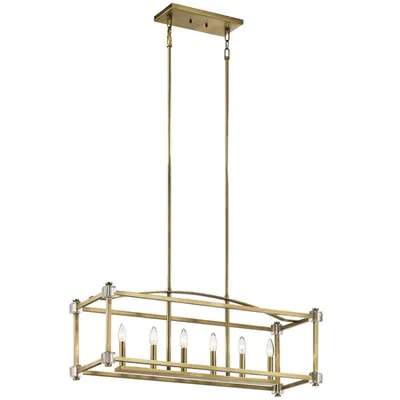Corp de iluminat suspendat, lustra Cayden 6 Light Linear Chandelier