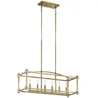 Corp de iluminat suspendat, lustra Cayden 6 Light Linear Chandelier
