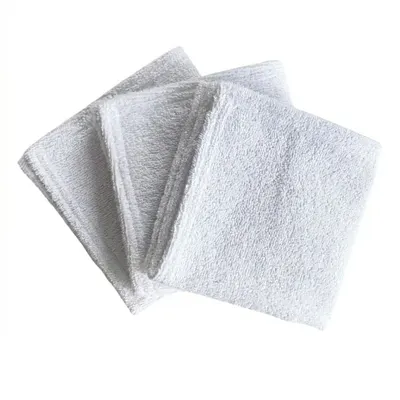 Set 3 prosopele din frotir 30x30 cm Twindeco Alb