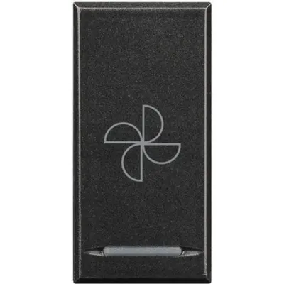 Capac tasta Axolute MyHOME BUS - Ventilator tip apasare - 1 modul - antracit