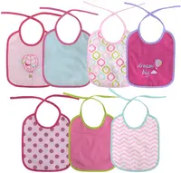Bavete Lorelli Baby Care - Pentru fetiță, cu șnur, set de 7 buc