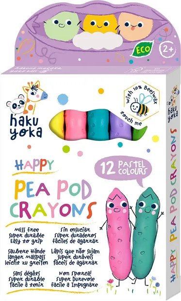 Creioane cerate eco Haku Yoka - Mazăre, 12 culori