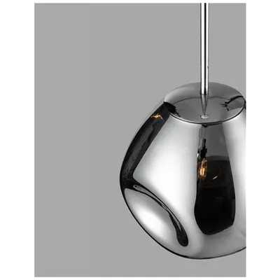 Lampa suspendata LAVA Crom Metal Handmade Crom Sticla LED E27 1x12 Wat 230 Volt IP20 Fara bec