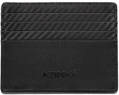 Husă pentru carduri Zippo Carbon - Vertical