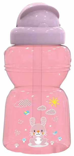 Sticluță sport Lorelli Baby Care - Animals, 325 ml, roz