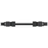 pre-assembled interconnecting cable; Eca; Socket/plug; 2-pole; Cod. A; H05VV-F 2 x 1.5 mm²; 2 m; 1,50 mm²; black