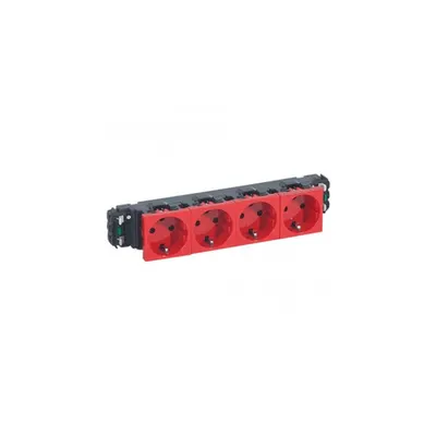 Priza Mosaic - 4 x 2P+E -pentru installation on capac flexibil DLP trunking - automatic terminals - tamperproof