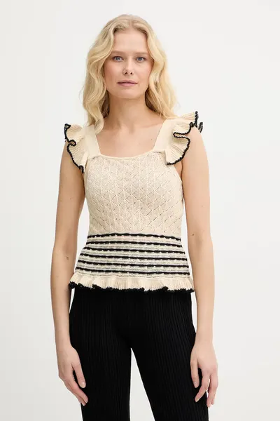 Twinset top din amestec de in