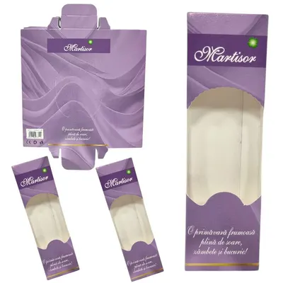 Cartoane pliabile pentru brosa Martisor, 100/buc pe set, 4.2 x 13.7 x 2 cm